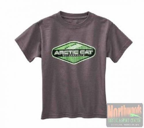 Arctic cat youth short sleeve tee / t-shirt - gray - lime green 5259-73*