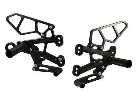 Bmw s1000rr '10+ rearset kit - standard shift w/pedals and folding tips