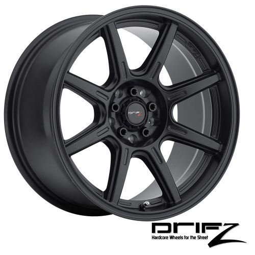 Drifz 308b spec-r 16x8 5x100 / 5x4.50 +25 carbon black (qty of 4)