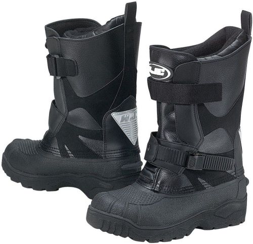 Hjc insulated leather snow boots - winter weather - snowmobile boots - black