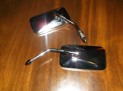 Chrome motorcycle mirrors