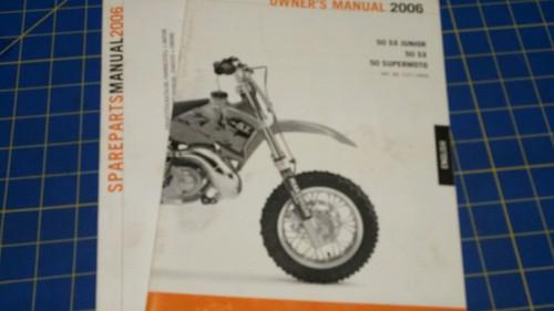 Ktm owners manual 2006 50 sx  pro junior lc