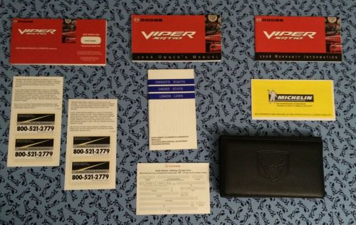 2006 dodge viper srt10 coupe / convertible owners manual oem complete mint set