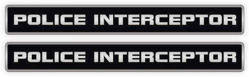 Police interceptor vinyl decals / set of 2 / stickers emblems labels camaro