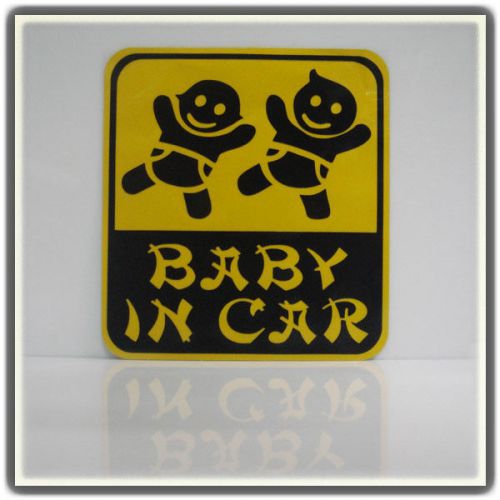 Car motorcyle baby in car twins warning reflective sticker decal #cl247