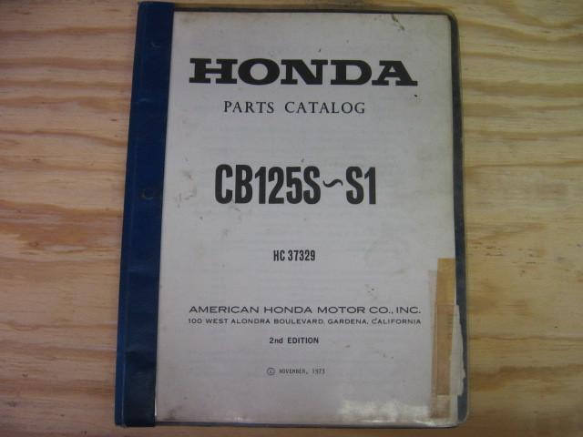 Honda cb125s cb125s1 parts catalog  1973