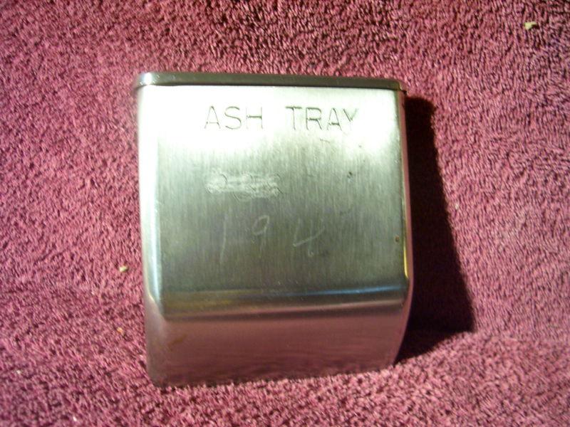 Vintage 30s 40s 50s adlake stainless dash door panel ash tray ratrod  accessory 