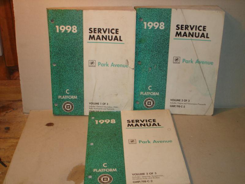 1998 buick park avenue dealer service manuals vols 1-3