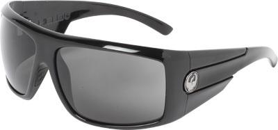 Dragon shield sunglasses, jet frame, grey polarized lens