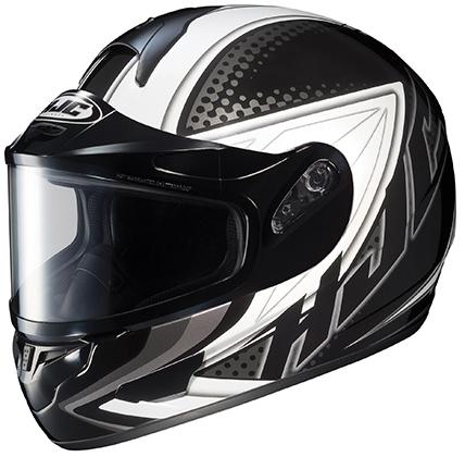Hjc cl-16sn voltage dual lens black silver snow helmet adult xxl