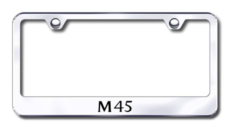 Infiniti m45  engraved chrome license plate frame made in usa genuine