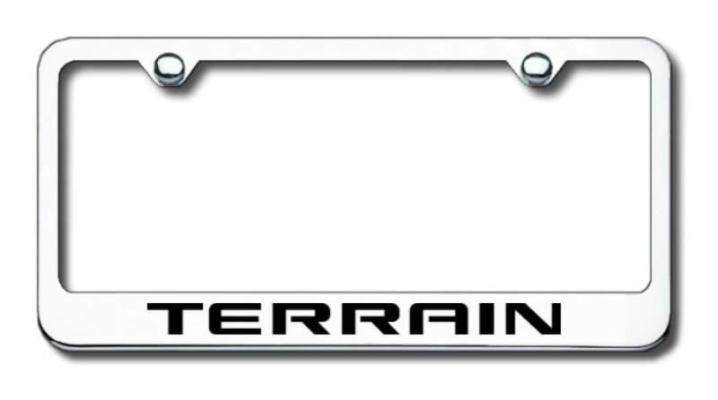 Gm terrain laser etched chrome license plate frame made in usa genuine