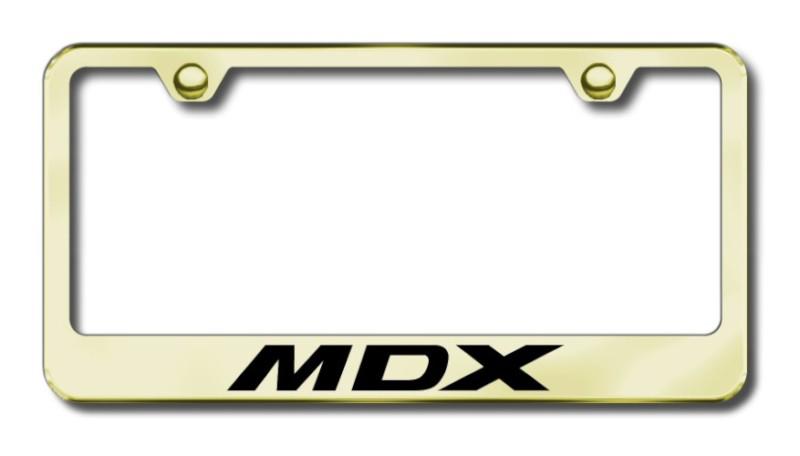 Acura mdx  engraved gold license plate frame -metal made in usa genuine