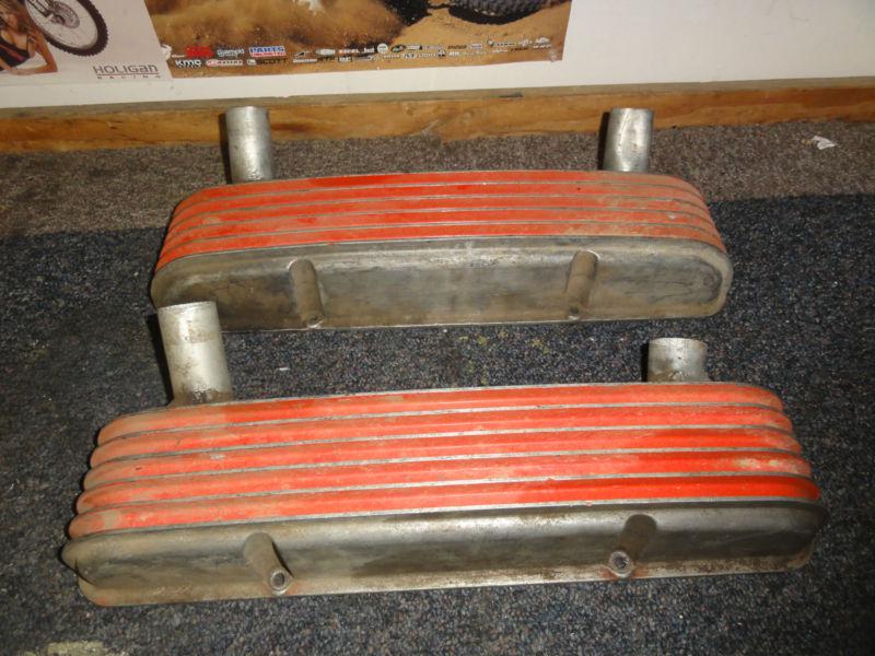 Vintage chevrolet cal custom valve covers sbc hot rat street rod dirt track