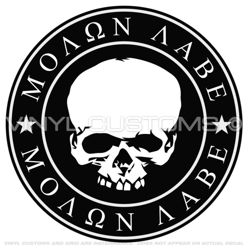 3" molon labe decal sticker dont tread on me gadsden flag vinyl decal skull a+