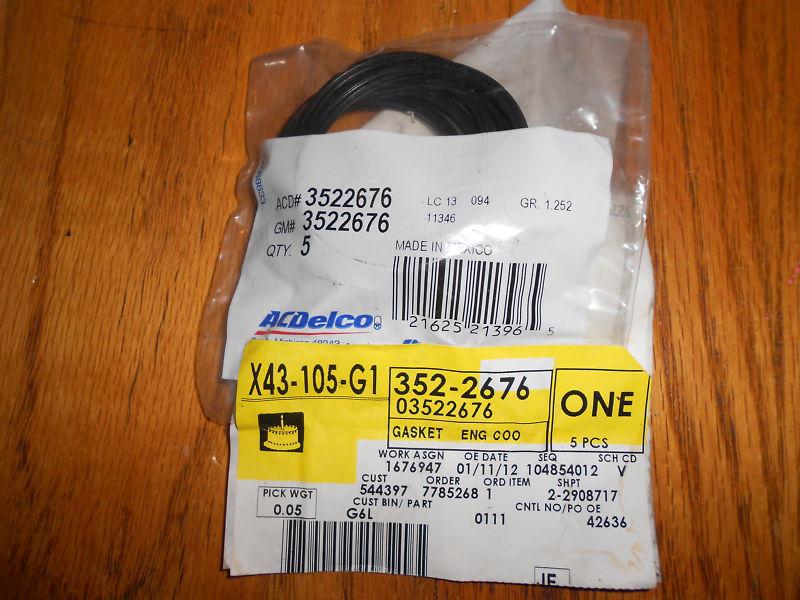New old stock nos gm oem 3522676 thermostat seal seals  pkg of five
