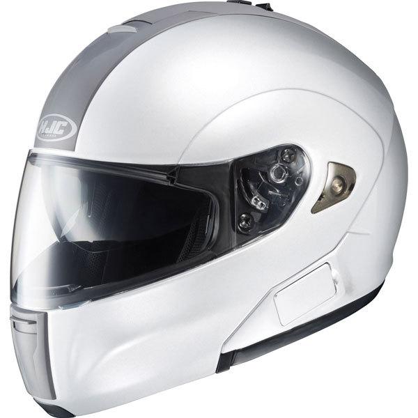 White m hjc is-max bluetooth modular helmet