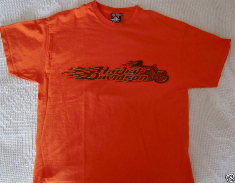 Harley-davidson motorcycles:t-shirt[calgary,alberta]orange--adult xlarge