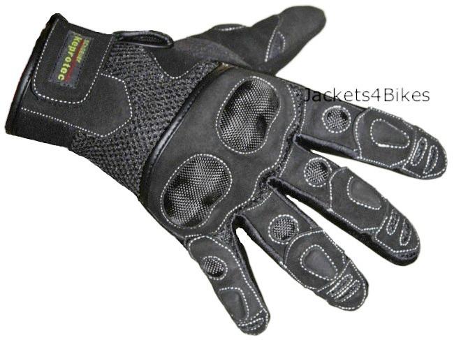 G43 new motorcycle bike mesh gloves armor black m