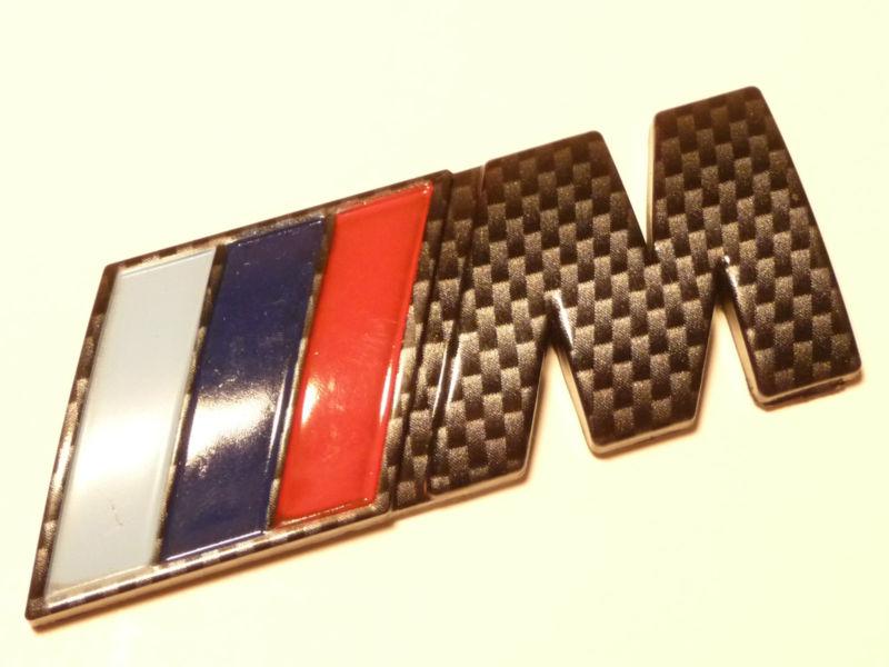 Bmw ///m trunk black carbon emblem badge sticker fiber m1 m3 m5 m6 m7 x3 x5 z3 