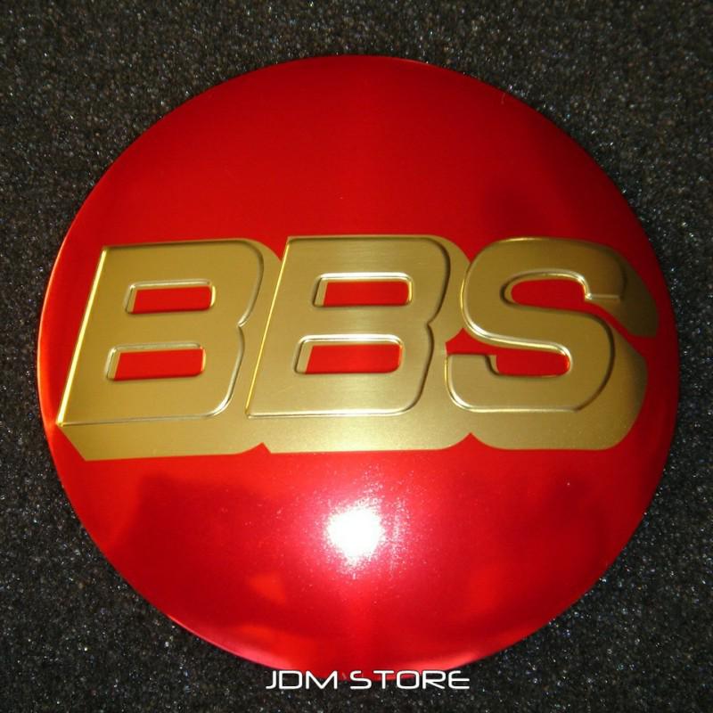 65mm red & gold wheel center sticker badge emblems 4pcs (fits: audi bmw honda)