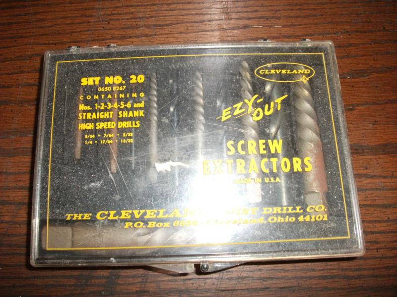 Cleveland ezy-out screw extractors set no. 20 made in usa