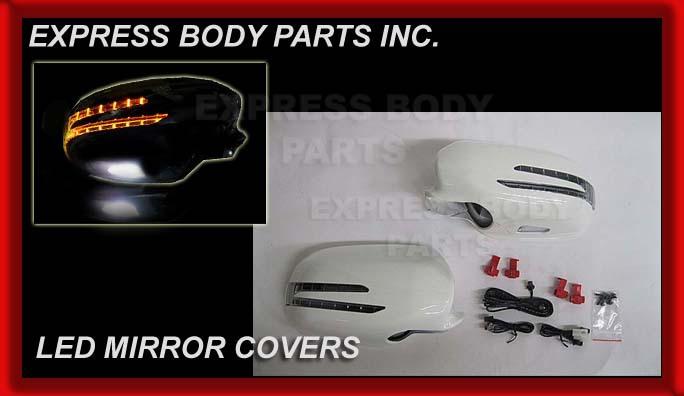 Mercedes 07-09 w221 s550 white led mirror covers s-class new 2010 style pair 