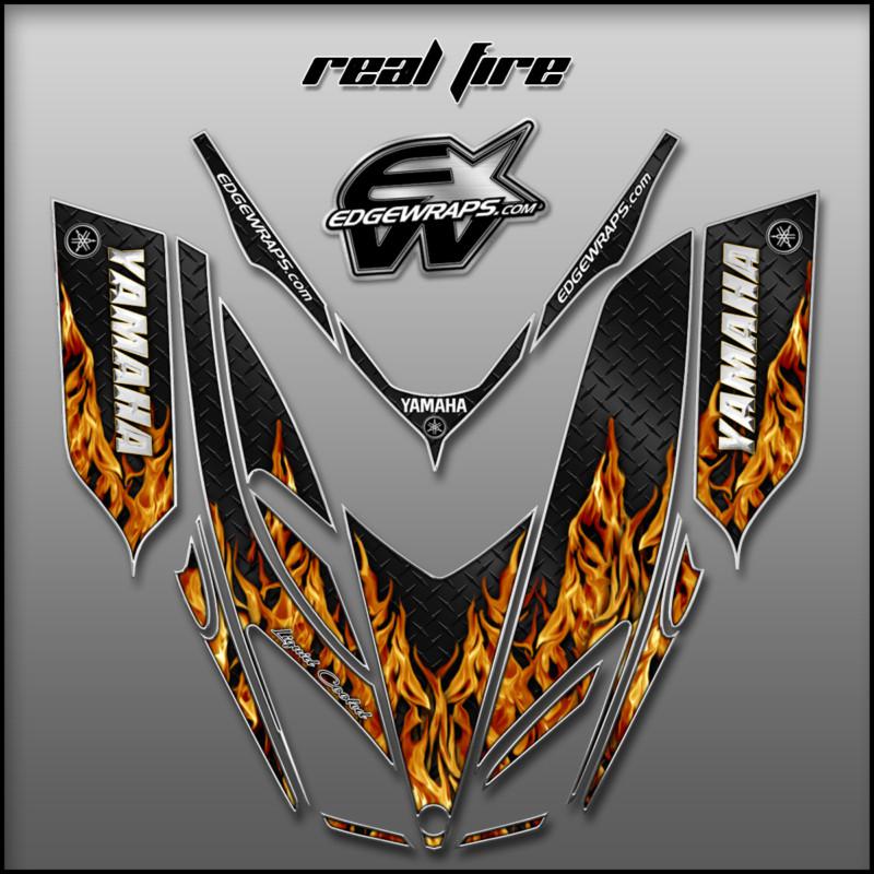 New  yamaha, viper, 700, 600,  snowmobile graphics kit - real fire
