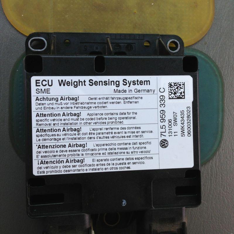 2006 porsche cayenne right front seat weight sensing ecu, p# 7l5959339c