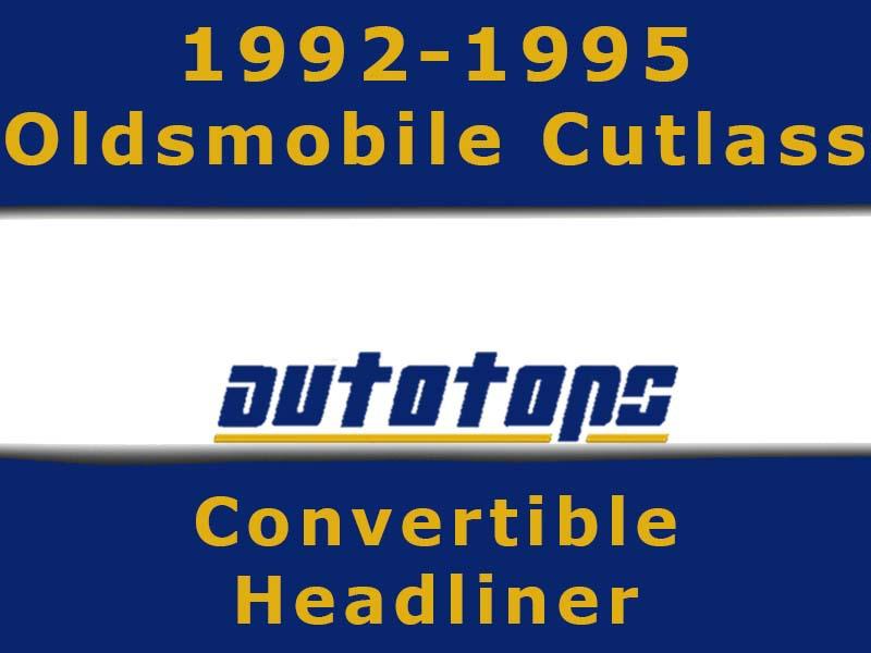 1992-1995 oldsmobile cutlass convertible top headliner head liner