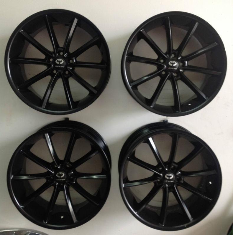 Set 4 20" lorenzo wl32 5 lug wheels 5x112 40mm black audi mercedes suv crossover