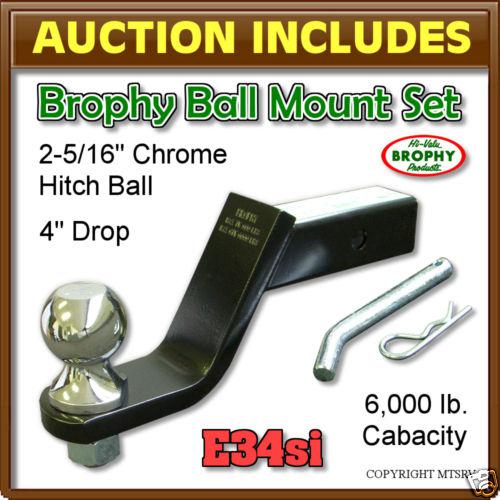Hitch mount draw bar 4" drop w/2-5/16" ball  & pin 6000