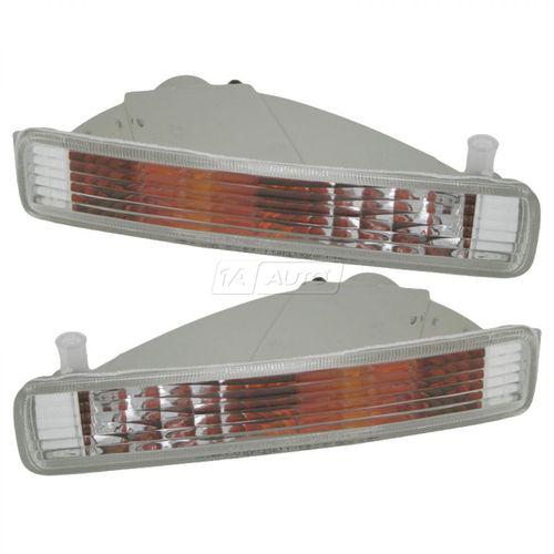 Front parking lights lamps left lh & right rh pair set for 91-95 acura legend