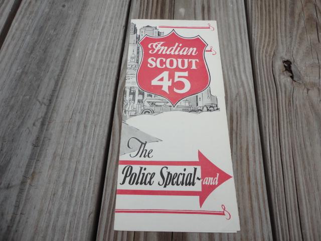 Indian scout 45 model literature the police special!