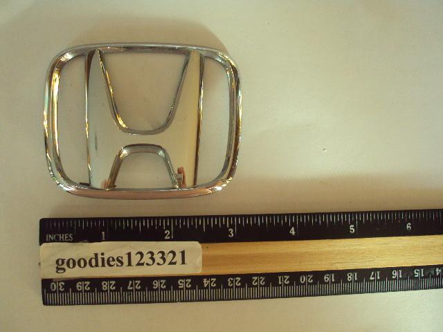 Honda chrome emblem #75700-s2a-j000 used 3 1/4" x 2 1/2"