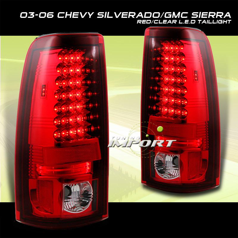 99-03 gmc sierra 1500 sl sle slt red led tail lights lamps chevy silverado all