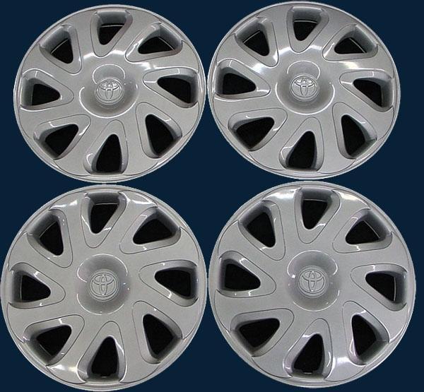 '00 01 02 toyota corolla 14" 61111 hubcaps wheel cover set/4 part # 42621ab030