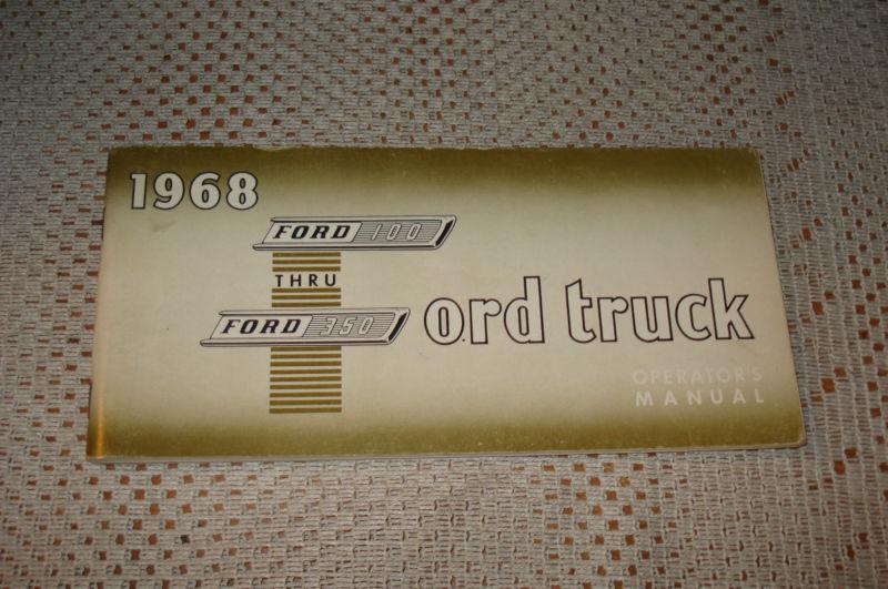 1968 ford truck owners manual original rare glovebox book