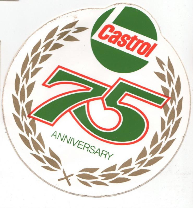 Vintage 1960s castrol 75 anniversary decal racing sticker