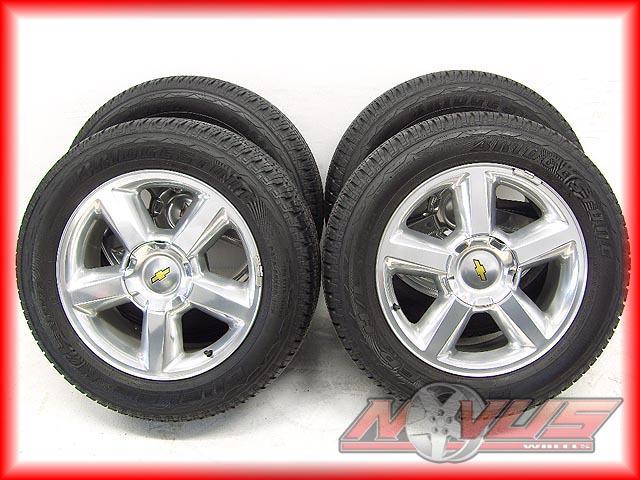 20" chevy tahoe ltz silverado gmc yukon polished oem factory wheels tires 22 18