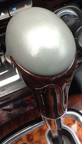 Mercedes, 01-06 s500. cl500, cl600, wood / leather shifter knob, gray