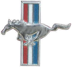 Mustang 1965-66 flat glove box emblem 