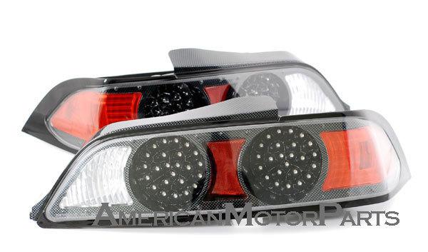 Depo pair euro carbon fiber style altezza tail lights w/ led 05-07 06 acura rsx