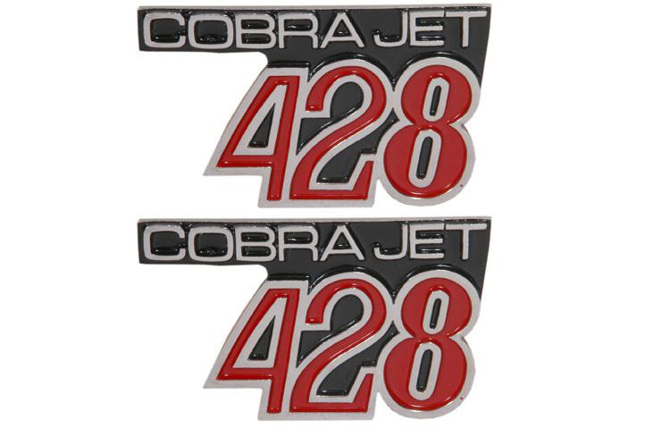 1968 ford mustang shelby gt500kr fender emblems "428 cobra jet"