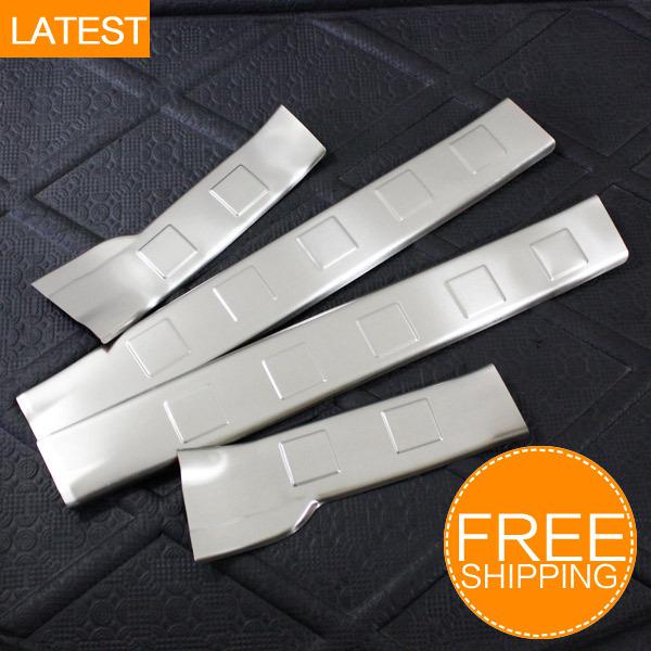New stainless steel door sill scuff plate guards sills nissan x-trail 2010-2012