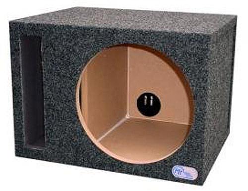 R/t empty car woofer speaker enclosure obcon single 12in slot vented mdf