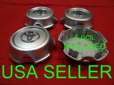 New 1998-2002 toyota land cruiser center alloy wheel hub caps set of 4 69380