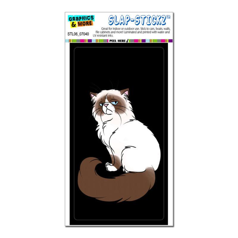 Persian cat himalayan color points on black - pet - slap-stickz™ bumper sticker