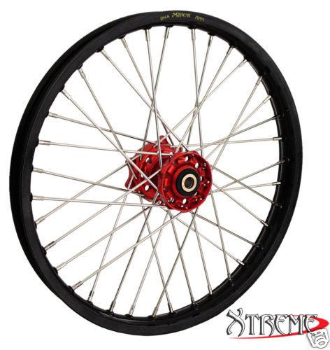 21" x 1.60"" front mx wheel for honda 2000'-2013'  crf450 black rim/red hub