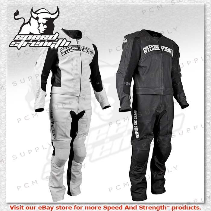 Speed & strength strip search 2 piece leather motorcycle street suit